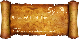 Szemerédi Milán névjegykártya