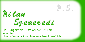 milan szemeredi business card