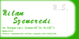 milan szemeredi business card